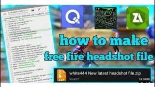 How to make auto headshot config file in free fire‼️How make free fire headshot file in mobile#ob34