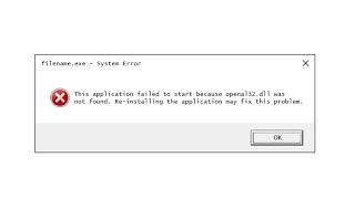 Как исправить ошибку отсутствует openAL32.dll how to fix openal32.dll missing error