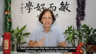 1.12. Three Rules for Numbers / English Writing