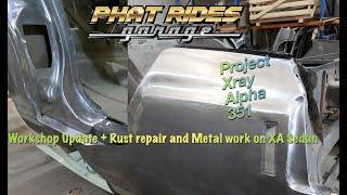 Workshop Update , we kick off 2022 with rust repair metal work on the XA sedan