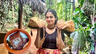 A Traditional Breakfast  “Kithul Thalapa” from Up Country Region | කිතුල් තලප සමග කිරිපැණි හොද්ද