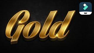 How To Create GOLD METAL TEXTURE Effect In Filmora X