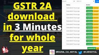 How to download GSTR 2A for whole year | GSTR 2A download | GST return download for a year |