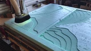 CNC Milling Foam : Topography Map Mold