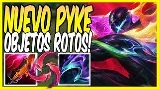 ¡COMO JUGAR *PYKE AGRESIVO* con NUEVOS OBJETOS de LETALIDAD están ROTISIMOS WTF RIOT