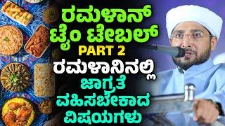 ರಮಳಾನಿನಲ್ಲಿ ಜಾಗ್ರತೆ ಪಾಲಿಸಬೇಕಾದ ವಿಷಯಗಳು. Noufal Saqafi Kalasa byari speech about ramalan.