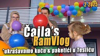 WE DECORATE THE HOUSE & GIVE GIFT PACKAGES IN TESLIC *baba's dhikr before iftar* Čajla's RamVlog 2.