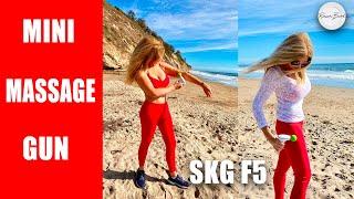 BEST 2021 Workout Relief with a NEW SKG F5 Mini Massage Gun Review | Travel Size Battery HEAT