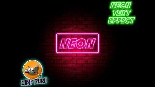 Neon Text Effect Using GIMP | GIMP TUTORIAL #2 | GIMP GURU