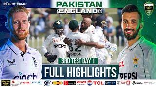 Full Highlights | Pakistan vs England | 3rd Test Day 1 | PCB | M4B1A