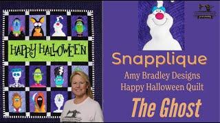 Snapplique™  Baby Steps-the Ghost Block on the Happy Halloween Quilt by Amy Bradley Designs