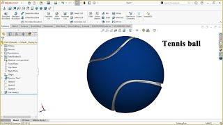 Solidworks tutorial | Sketch tennis ball in solidworks