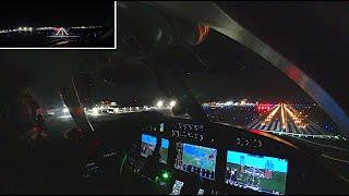 Flying A Private Jet At Night All Alone!