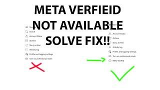 HOW TO GET META VERIFIED NOT AVAILABLE IN YOUR COUNTRY ? MAKE META VERIFIED AVAILABLE IN 20 SECONDS!