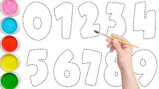 Let's Learn to Draw and Paint Numbers 1234567890 for Kids // 123 for Children // KS ART