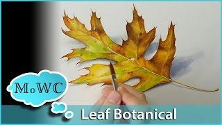 Realistic Leaf Painting in Watercolor – Botanical Illustration