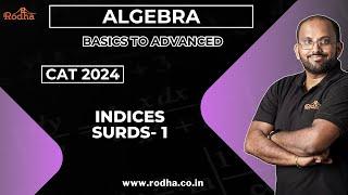 Indices Surds 1 | CAT Preparation 2024 | Algebra | Quantitative Aptitude