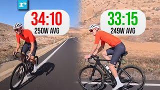 The EASIEST way to increase your average speed on the bike! Going harder on hills vs even pacing