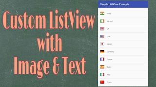How to implement ListView with Images and Text Android Studio