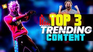 Top 3 Growing Content With Explain  Freefire Trending Content । Freefire Content Ideas