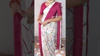 Silk saree draping tutorial ️ #saree #fashion