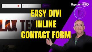 Make Your Website Shine with an Inline Contact Form from Divi Theme