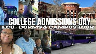 COLLEGE ADMISSIONS DAY - EAST CAROLINA UNIVERSITY - HUBBY'S ALMA MATER - DORMS AND CAMPUS TOUR