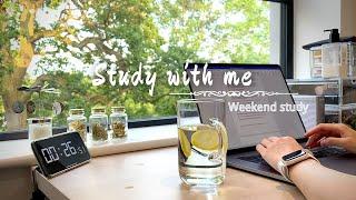 1-hour weekend study vlog | 1小时周末实时学习视频｜Music & Background～  &Timer | Study with me｜自带计时器和闹钟｜跟我一起学习吧