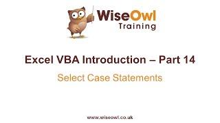 Excel VBA Introduction Part 14 - Select Case Statements