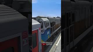 Kereta Api PLH Tabrak Mobil Bus Basuri Mogok #keretaapi #trainzsimulator #train #railway #railfans