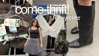 BUYING EVERY SPRING TREND AT THE THRIFT STORE / thrift with me for spring 2024 ︎₊ ⊹ 