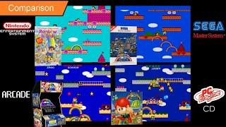 Rainbow islands (NES vs Sega MS vs Arcade vs PC Engine) comparison