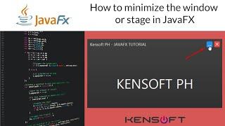 JavaFX Tutorial: How to minimize the window in JavaFX