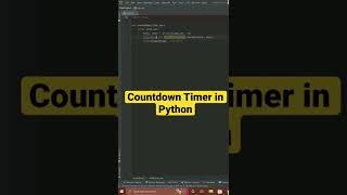 Countdown Timer in Python