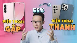 55% người dùng ĐIỆN THOẠI GẬP chọn quay về dùng ĐIỆN THOẠI THANH: Vì sao vậy?