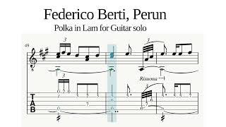 Polka in Am for Guitar solo 'Perun'. Music by Federico Berti