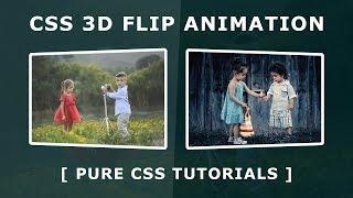 CSS 3d Flip Animation - Flip an Image when hover using CSS - Create a CSS card flip effect on hover