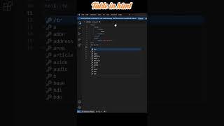 Table tag #shorts #shortvideo #shortsfeed #coding #cod #vs