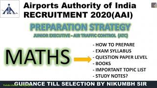 AAI ATC EXAM PREPARATION STRATEGY (2022) | HOW TO PREPARE MATHEMATICS SUBJECT ?