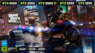 5 GPUs | GTA 5 Enhanced | RTX 4060, RTX 3060 Ti, RTX 3060, RTX 3050, GTX 1650