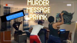 I SENT MY BOYS A MURD3R MESSAGE ABOUT THEM ON ACCIDENT PRANK!! *THEY RAN*