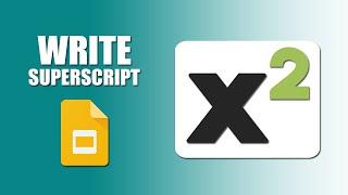 How to write superscript in google slides