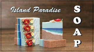 Making Island Paradise Cold Process Landscape Soap with the Sculpted layers technique & Soap Dough