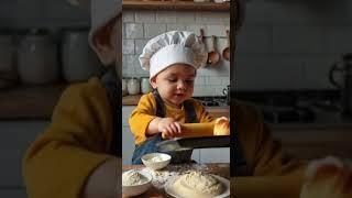 "Tiny Chef Alert: Watch This Adorable Baby Master Croissant Baking!" #baby #croissant #babyshorts