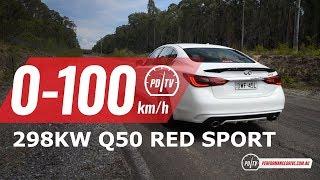 2018 Infiniti Q50 Red Sport 3.0t 0-100km/h & engine sound
