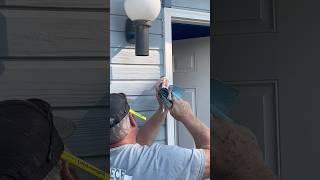 Making sure to caulk to ensure this door seals properly. #homemaintenance #newdoor #exteriordoor