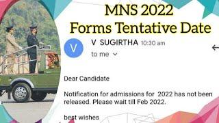 Tentative Date of MNS 2022 ?? Update on Notification Date/ Military Nursing Services