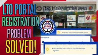 LTO DRIVER'S LICENSE YOU HAVE ENTERED HAS BEEN REGISTERED | LTO PORTAL REGISTRATION PROBLEM SOLVED