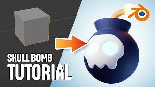 Create a 3D Skull Bomb in 17 minutes - Blender 3D Beginner Tutorial