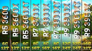 Ryzen 3600 vs 3600X vs 3600XT vs 3700X vs 3800X vs 3800XT vs 3900X vs 3900XT vs 3950X